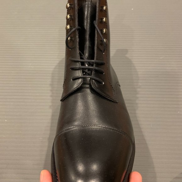 Meermin 101527 Black Calf Derby Boots, UK 7.5E - Picture 5 of 16